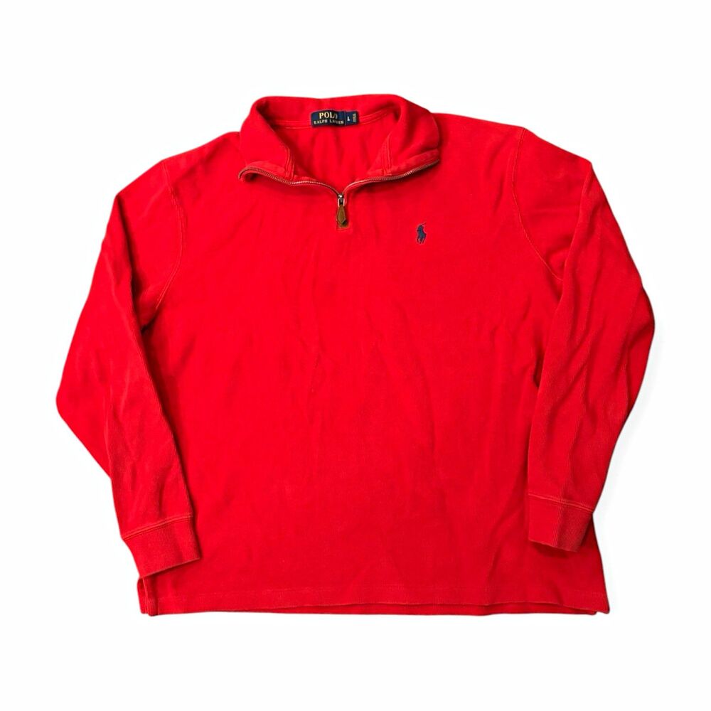 Polo Ralph Lauren Quarter Zip Sweater Red Men’s size Large